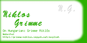 miklos grimme business card